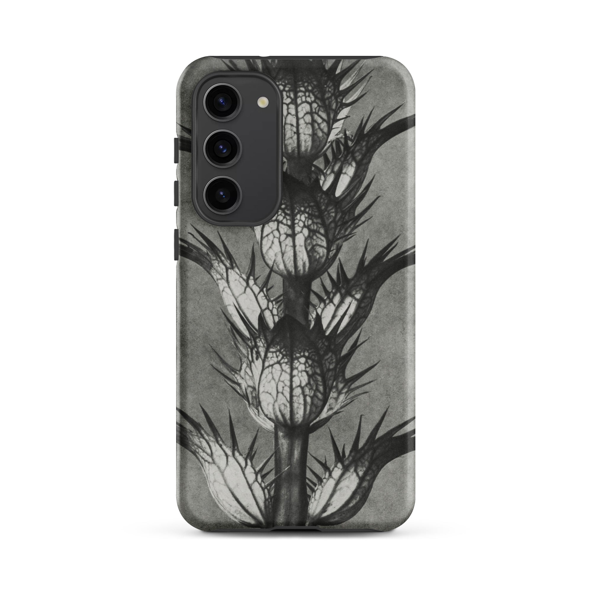 Acanthus Mollis (bear’s Breeches) Karl Blossfeldt Samsung Case, Galaxy S23 Plus / Matte, Smartphone Case Black White Thorny Plant Design