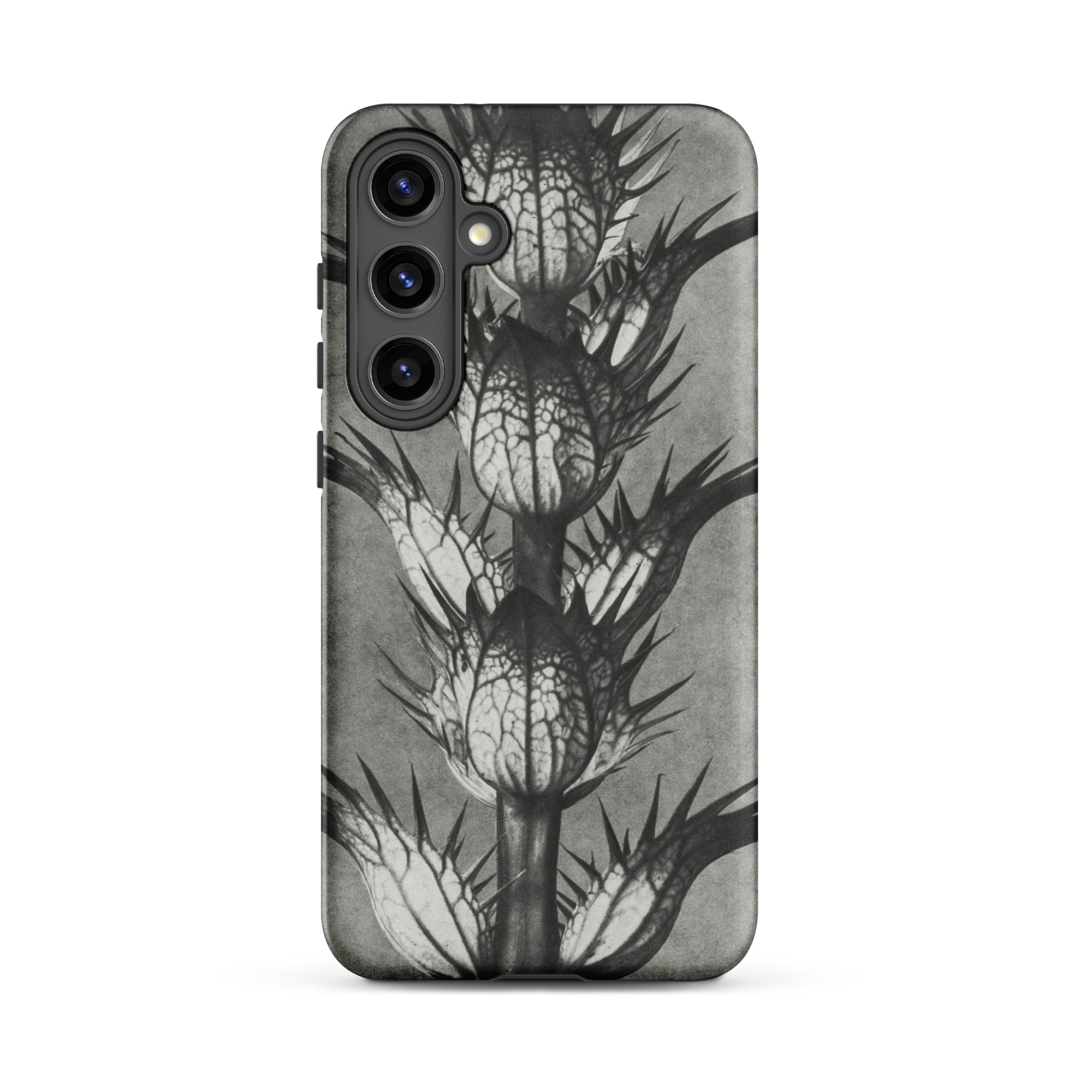 Acanthus Mollis (bear’s Breeches) Karl Blossfeldt Samsung Case, Galaxy S24 Plus / Matte, Monochrome Thistle Plant Design Smartphone Case