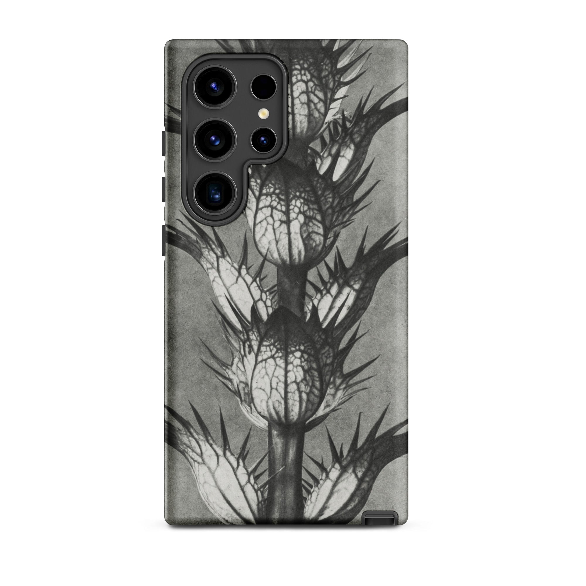 Acanthus Mollis (bear’s Breeches) Karl Blossfeldt Samsung Case, Galaxy S24 Ultra / Matte, Smartphone Black White Case Thorny Plant Design