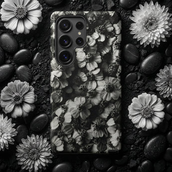 Achillea Millefolium (common Yarrow) - Karl Blossfeldt Phone Case Black White Floral-patterned Phone Case Sleek Modern Design Karl