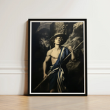 Framed Portrait Young Man Classical Attire Wide-brimmed Hat Gay Explorer Art, Queer Fantasies Collide, Achillean Beat