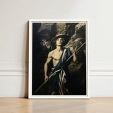 Framed Classical Painting Muscular Young Man Wide-brimmed Hat Gay Explorer Art, Queer Fantasies Collide, Achillean Beat