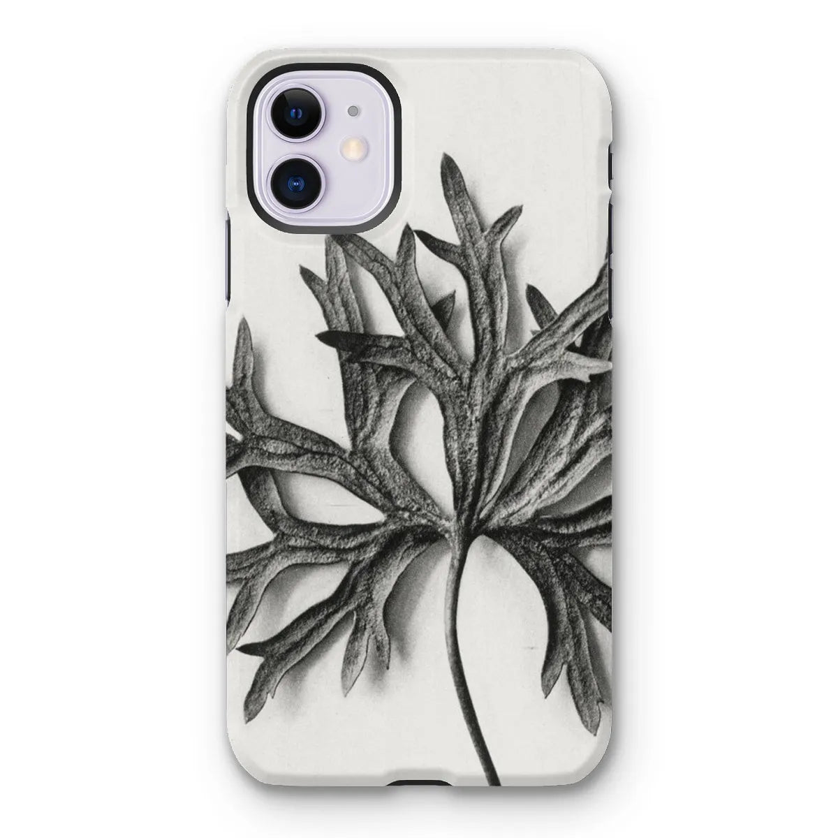 Aconitum Anthora (yellow Monkshood Leaf) - Karl Blossfeldt Tough Phone Case - Iphone 11 / Matte - Mobile Phone Cases