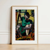 Acrobat on the Trapeze - Max Beckmann Art Print / Canvas, 12x18’’ / 31x46cm / Natural Frame / Matboard, Posters Prints & Visual Artwork,