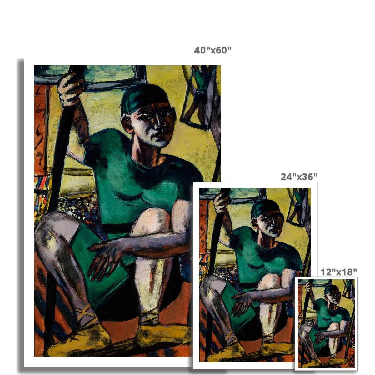 Acrobat On The Trapeze By Max Beckmann Fine Art Print - Posters Prints & Visual Artwork - Aesthetic Art