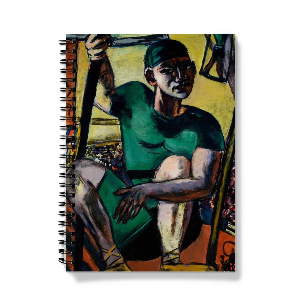 Acrobat On The Trapeze By Max Beckmann Notebook - Notebooks & Notepads - Aesthetic Art