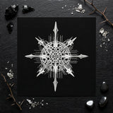 Actiniae - Ernst Haeckel Ocean Life Art Print / Canvas Silver Intricately Designed Snowflake-shaped Metal Art Piece Sharp Ernst Haeckel’s