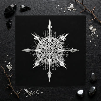 Actiniae - Ernst Haeckel Ocean Life Art Print / Canvas Silver Intricately Designed Snowflake-shaped Metal Art Piece Sharp Ernst Haeckel’s