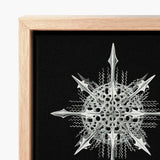 Actiniae - Ernst Haeckel Ocean Life Art Print / Canvas Silver Intricately Detailed Snowflake Design Printed Black Haeckel’s, Hypnotic