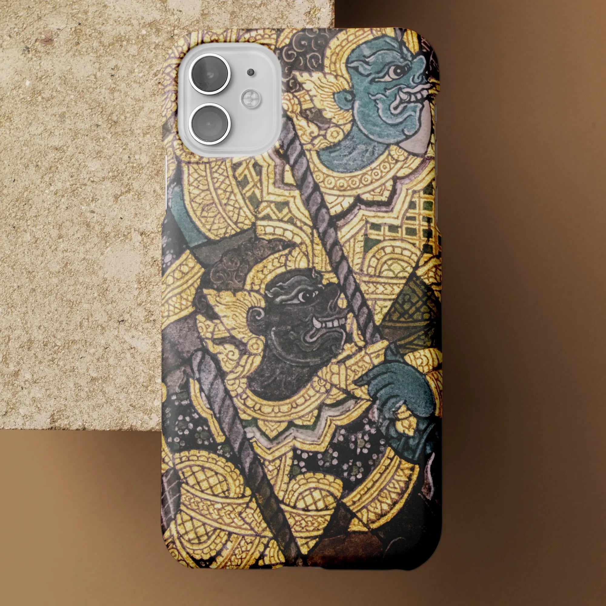 Action Men - Ancient Thai Temple Art Phone Case - Mobile Phone Cases - Aesthetic Art