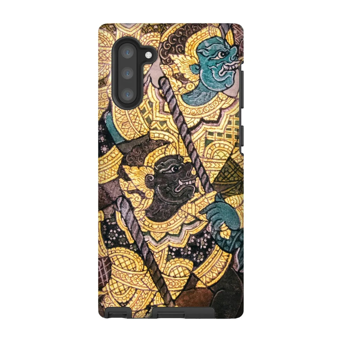 Action Men - Ancient Thai Temple Art Phone Case - Samsung Galaxy Note 10 / Matte - Mobile Phone Cases - Aesthetic Art