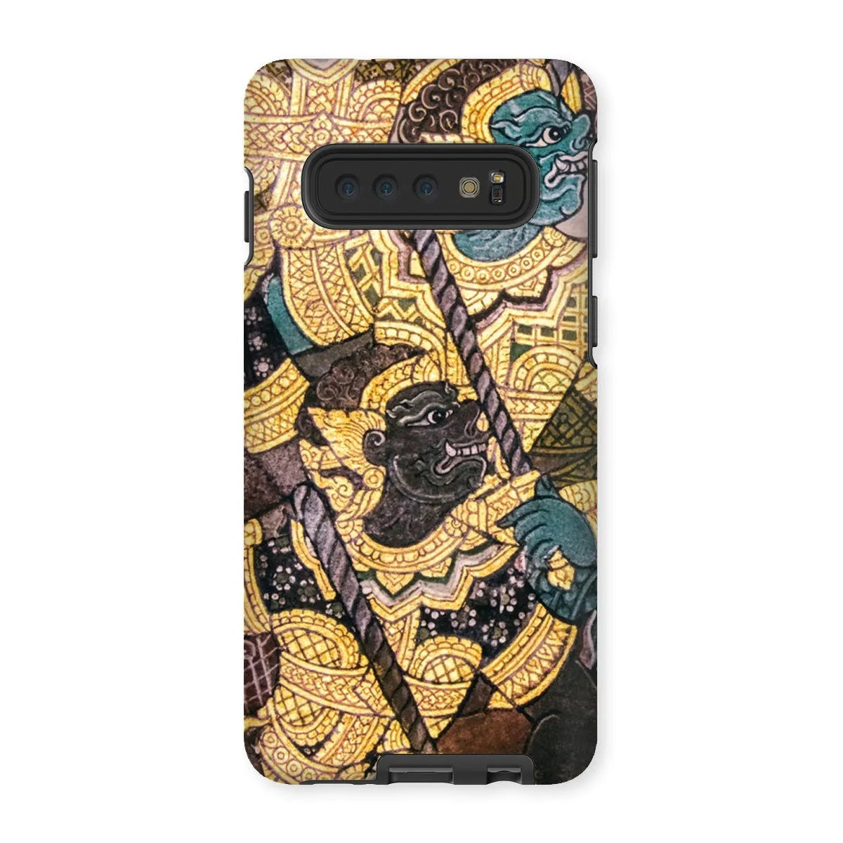Action Men - Ancient Thai Temple Art Phone Case - Samsung Galaxy S10 / Matte - Mobile Phone Cases - Aesthetic Art