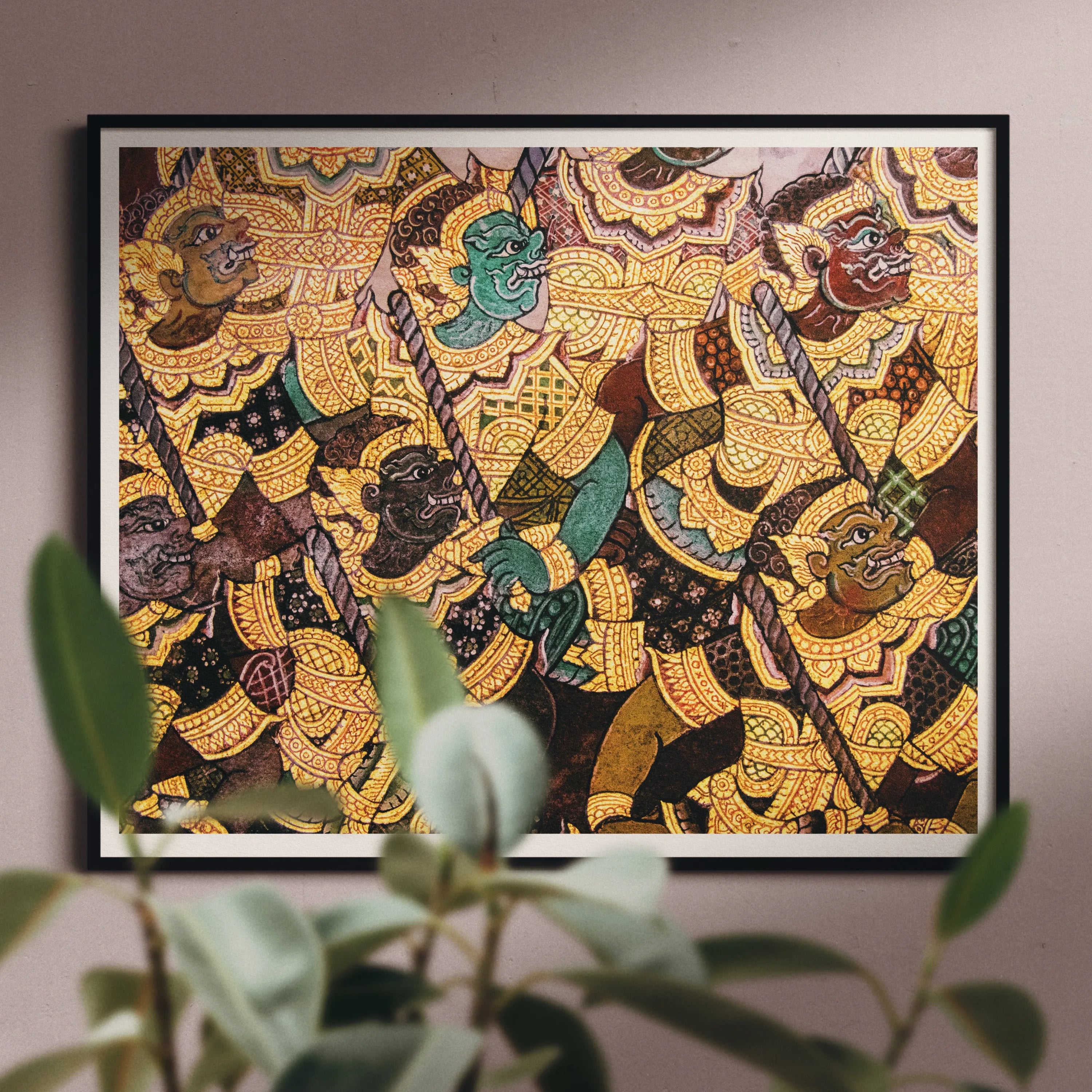 Action Men - Ancient Thai Temple Art Print - Posters Prints & Visual Artwork - Aesthetic Art