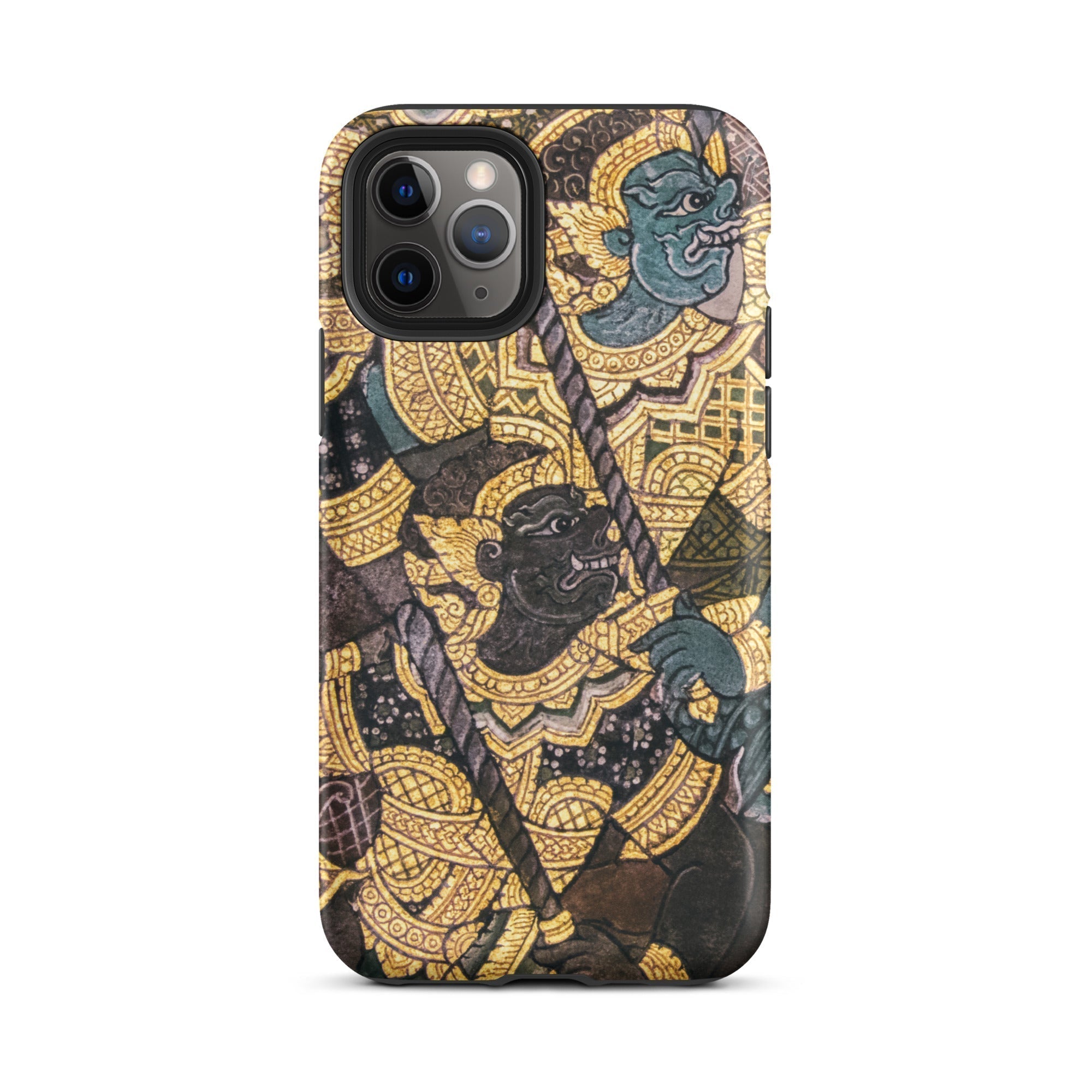 Action Men Thai Temple Art Iphone Case, 11 Pro / Matte, Ornate Phone Case Thai Art
