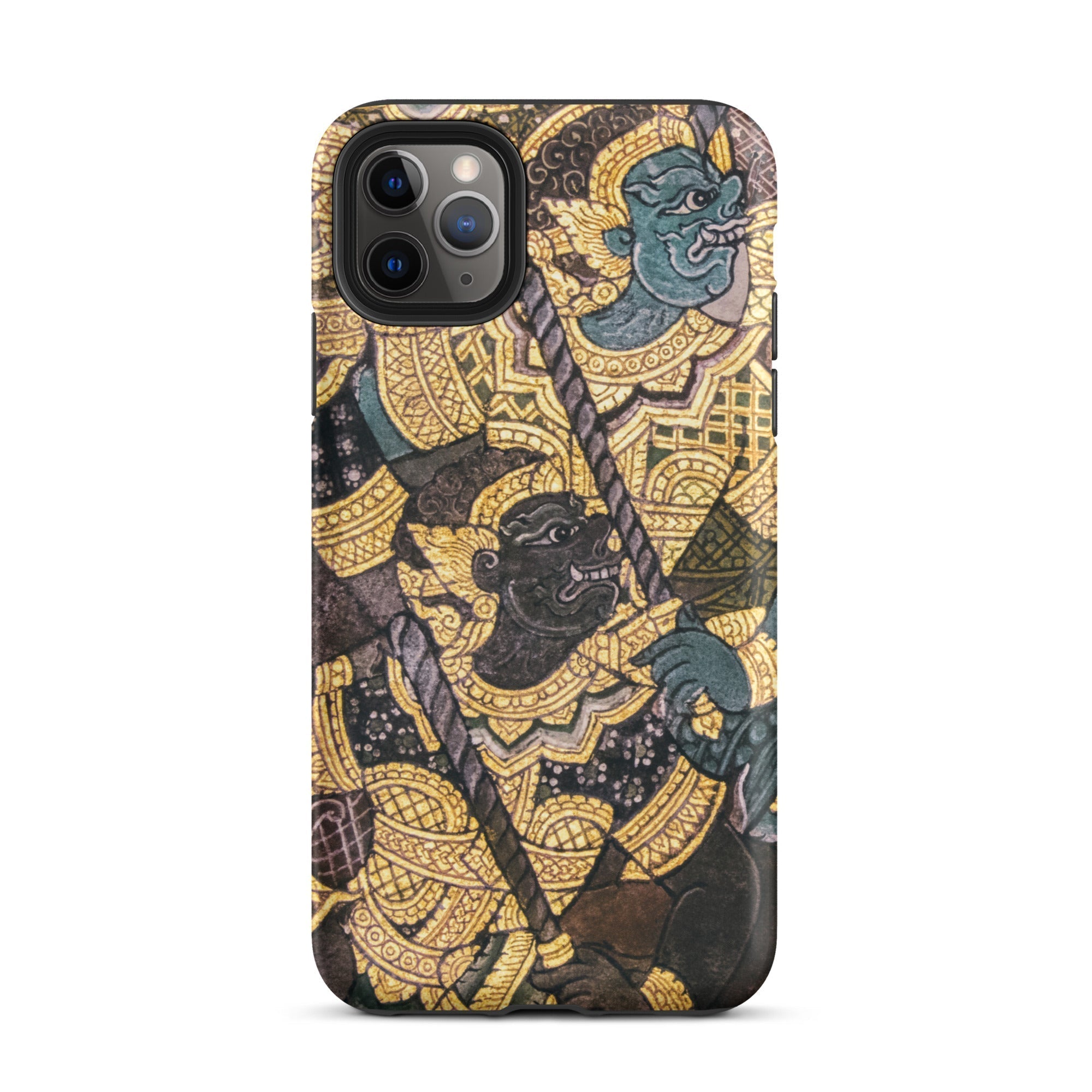 Action Men Thai Temple Art Iphone Case, 11 Pro Max / Matte, Phone Case Thai Art