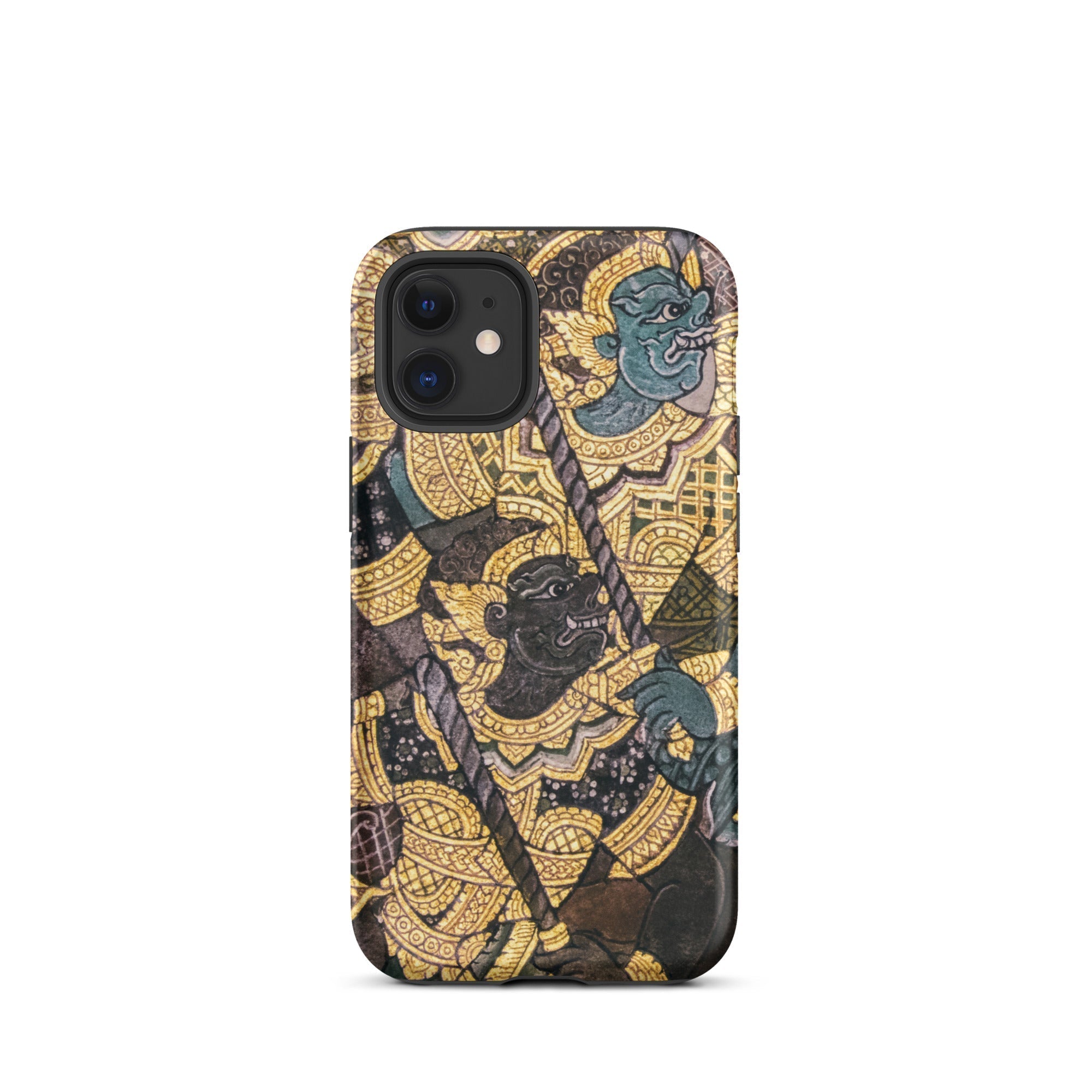 Action Men Thai Temple Art Iphone Case, 12 Mini / Matte, Phone Case Thai Art
