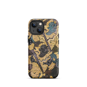 Action Men - Thai Temple Art Iphone Case, 13 Mini / Matte, Iphone Case Thai Art