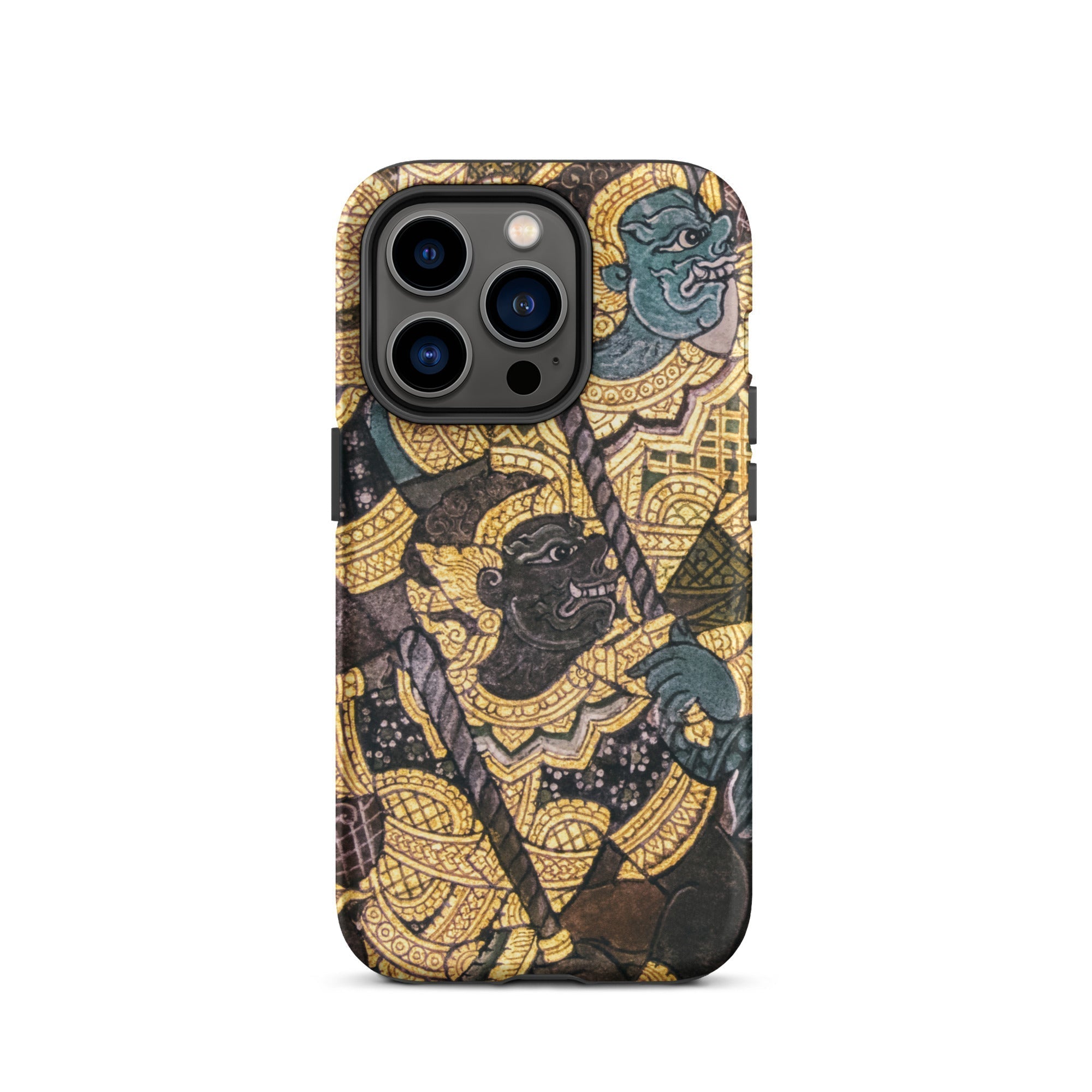 Action Men Thai Temple Art Iphone Case, 14 Pro / Matte, Phone Case Thai Art