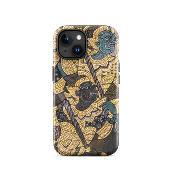 Action Men - Thai Temple Art Iphone Case, Iphone Case Thai Art