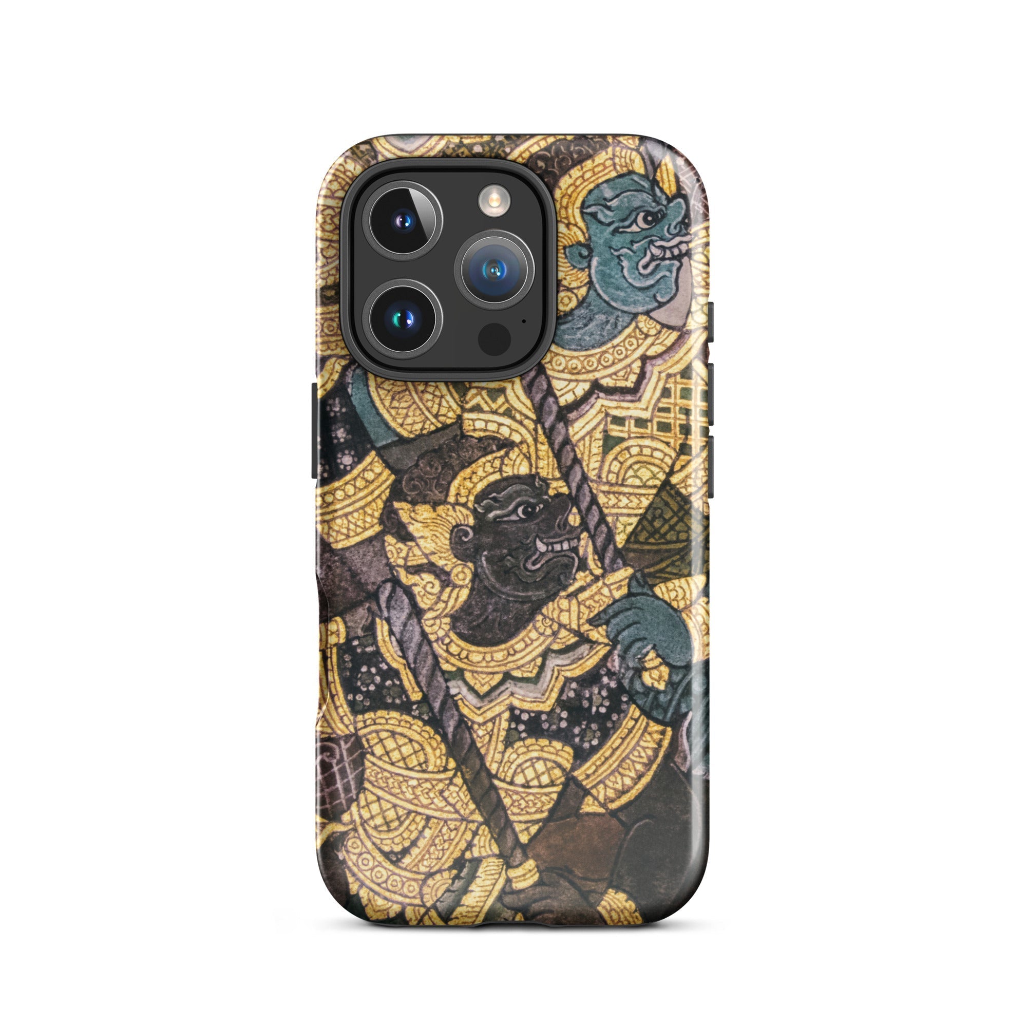 Action Men Thai Temple Art Iphone Case, Ornate Phone Case