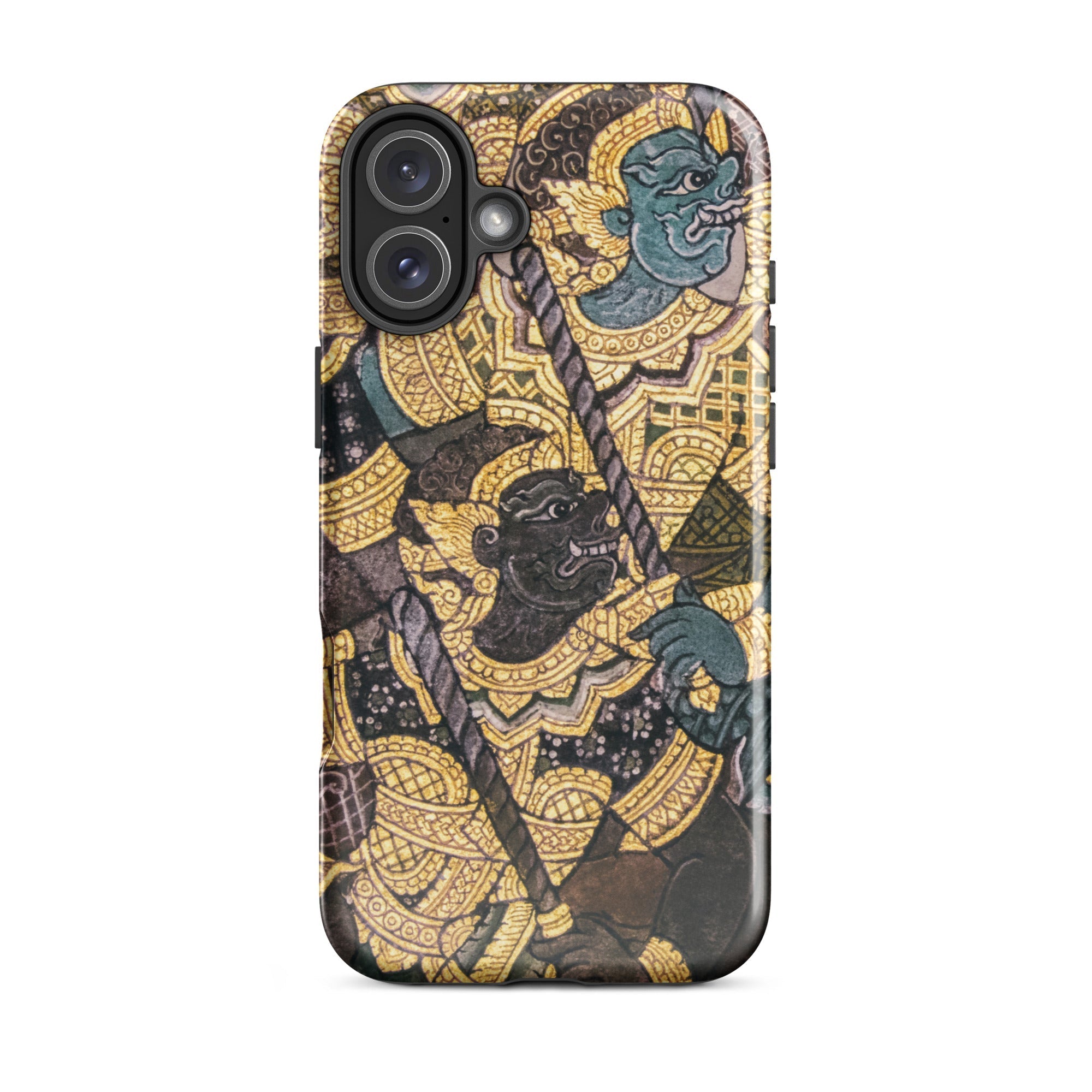 Action Men Thai Temple Art Iphone Case, Phone Case Thai Art