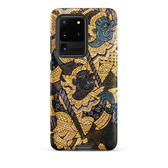 Action Men - Thai Temple Art Phone Case, Samsung Galaxy S20 Ultra / Matte, Mobile Cases, Toby Leon
