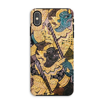 Action Men - Thai Temple Art Iphone Case, Xs Max / Matte, Phone Case Intricate Thai-style Artwork Mythical Creatures Ornate