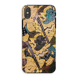 Action Men - Thai Temple Art Phone Case Iphone Xs / Matte Phone Case Intricate Thai-style Artwork Mythological Figures Gold Ancient Thai