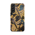 Action Men Thai Temple Art Samsung Case, Galaxy S22 Plus / Glossy, Phone Case Black Camera Module Gold Mythical Creature