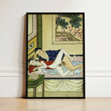 Actor and Scholar - F. M. Bertholet Collection Art Print / Canvas Black-framed Two Figures Traditional Attire Patterned, Scholar’s Gaze