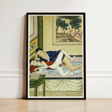 Actor and Scholar - F. M. Bertholet Collection Art Print / Canvas Framed Vintage-style Illustration Two Figures Intimate Scene Rendered,