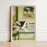 Actor and Scholar - F. M. Bertholet Collection Art Print / Canvas Framed Artwork Two Figures Traditional Attire Bed Rendered, Scholar’s