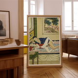 Actor and Scholar - F. M. Bertholet Collection Art Print / Canvas Framed Vintage-style Illustration Two Figures Intimate Pose Set,