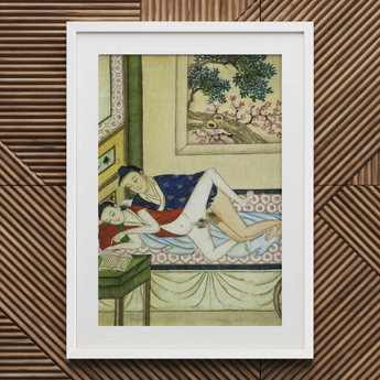 Actor and Scholar - F. M. Bertholet Collection Art Print, 20x30’’ / 51x76cm / White Frame / 2’’ Matboard, Framed Colorful Ukiyo-e Style