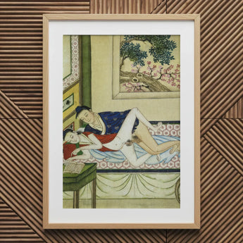 Actor and Scholar - F. M. Bertholet Collection Art Print / Canvas Erotic Painting Two Figures Partially Nude Bed Bertholet Collection Art,