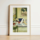 Actor and Scholar - F. M. Bertholet Collection Art Print / Canvas Framed Art Print Light Wood Frame White Two Bertholet Collection Art,