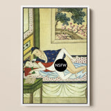 Actor and Scholar - F. M. Bertholet Collection Framed Canvas, Framed Painting Intimate Scene Two People Traditional Attire