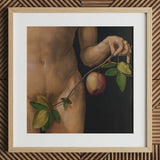 Adam - Albrecht Durer Art Print / Canvas Framed Painting Nude Figure Apple Branch Green Leaves Dürer’s Grips, Northern Renaissance Master,