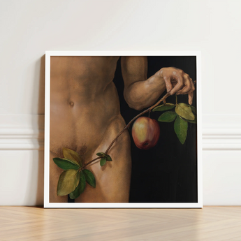 Adam - Albrecht Durer Art Print / Canvas Framed Reproduction Classical Painting Nude Male Figure Apple Dürer’s Grips, Northern Renaissance