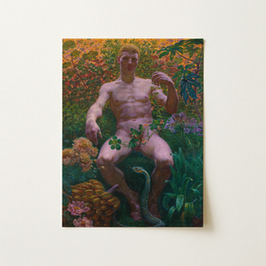 Adam in Paradise - Kristian Zahrtmann Fine Art Print / Canvas, 12x16’’ / 31x41cm / Unframed / no Border, Posters Prints & Visual Artwork,
