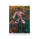 Adam in Paradise - Kristian Zahrtmann Fine Art Print, Nude Man Snake