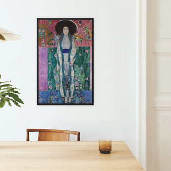 Adele Bloch-bauer - Gustav Klimt Framed Canvas, Framed Art Print Gustav Klimt’s Portrait Painting Vibrant