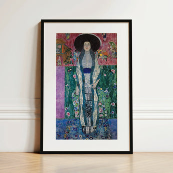 Adele Bloch-bauer - Gustav Klimt Portrait Art Print / Canvas, 12x18’’ / 31x46cm / Black Frame / Matboard, Posters Prints & Visual Artwork,