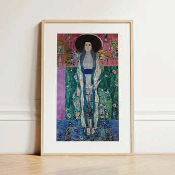 Adele Bloch-bauer - Gustav Klimt Portrait Art Print / Canvas, 12x18’’ / 31x46cm / Natural Frame / Matboard, Posters Prints & Visual