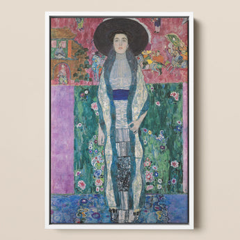 Adele Bloch-bauer - Gustav Klimt Portrait Art Print / Canvas, 12x18’’ / 31x46cm / White Frame, Posters Prints & Visual Artwork, Toby Leon