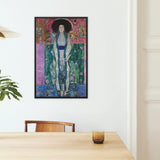 Adele Bloch-bauer - Gustav Klimt Portrait Art Print / Canvas Framed Reproduction Gustav Klimt’s ?The Lady Hat” Woman Portrait, Adele B