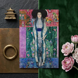 Adele Bloch-bauer - Gustav Klimt Portrait Art Print / Canvas Rectangular Print Gustav Klimt’s ?The Lady Blue Robe” Portrait, Adele B