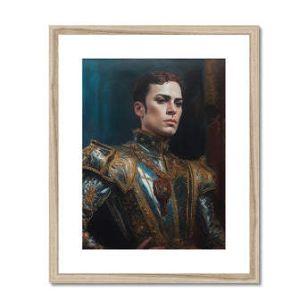 The Admiral - Baroque Gay Naval Portrait Art Print, Portrait Person Ornate Renaissance-style Armor Decorated Gold Filigree