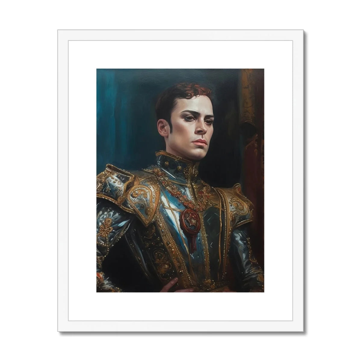 The Admiral - Baroque Gay Naval Portrait Art Print Posters Prints & Visual Artwork