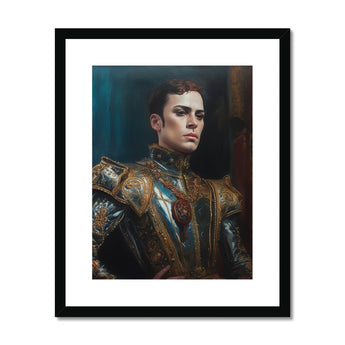 The Admiral - Baroque Gay Naval Portrait Art Print, Portrait Person Ornate Renaissance-style Armor Decorated Gold Filigree